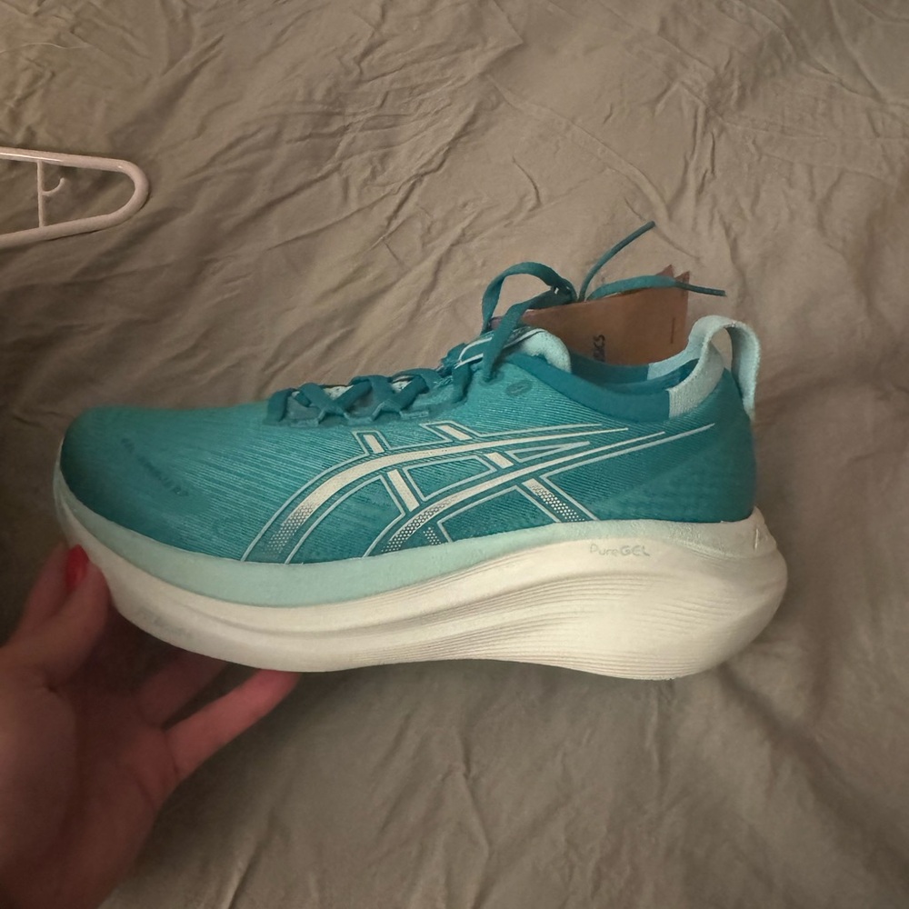 Asics Blue and White Athletic Shoes with Mesh Upper